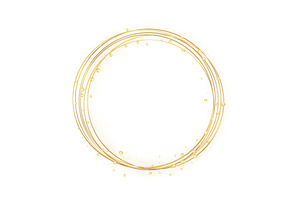 Gold thin round glitter frame