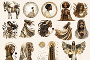 NEUTRAL EASTER BIBLICAL CLIPART, a Person Illustration by Daring Digies (Thumbnail 4 of 10)