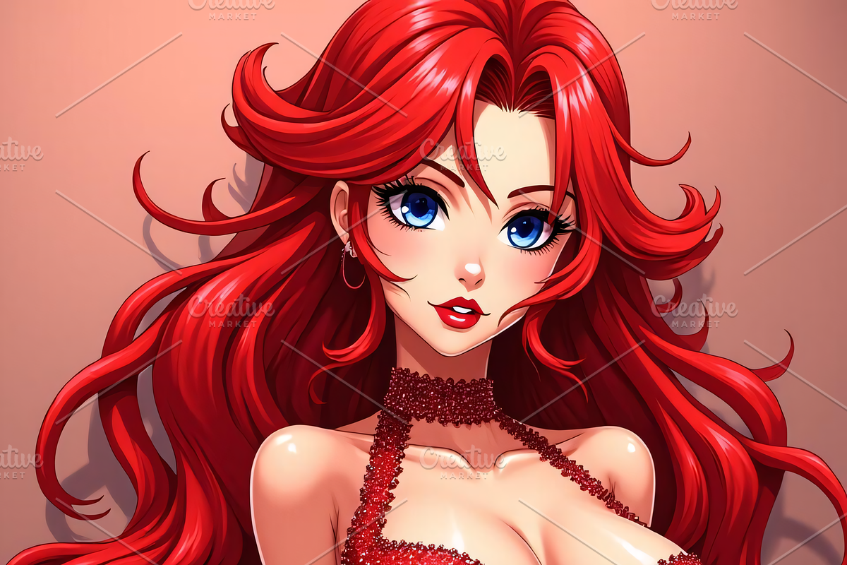 Red Goddess: 7 Anime-Style Portraits, an Illustration by ETARA by Mea Hau (Photo 3 of 8)