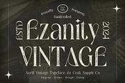 Ezanity Vintage, a Serif Font by Craft Supply Co. (Thumbnail 1 of 8)