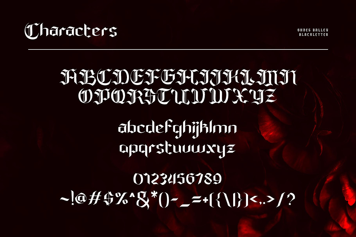 Ghoes Balley Typeface, a Blackletter Font by alit design (Photo 6 of 15)