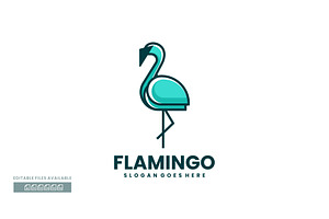 Flamingo Simple Mascot Logo, a Branding & Logo Template by ivan_artnivora