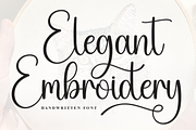 Elegant Embroidery | Script Font, a Handwritten Font by Scratchones (Thumbnail 1 of 9)