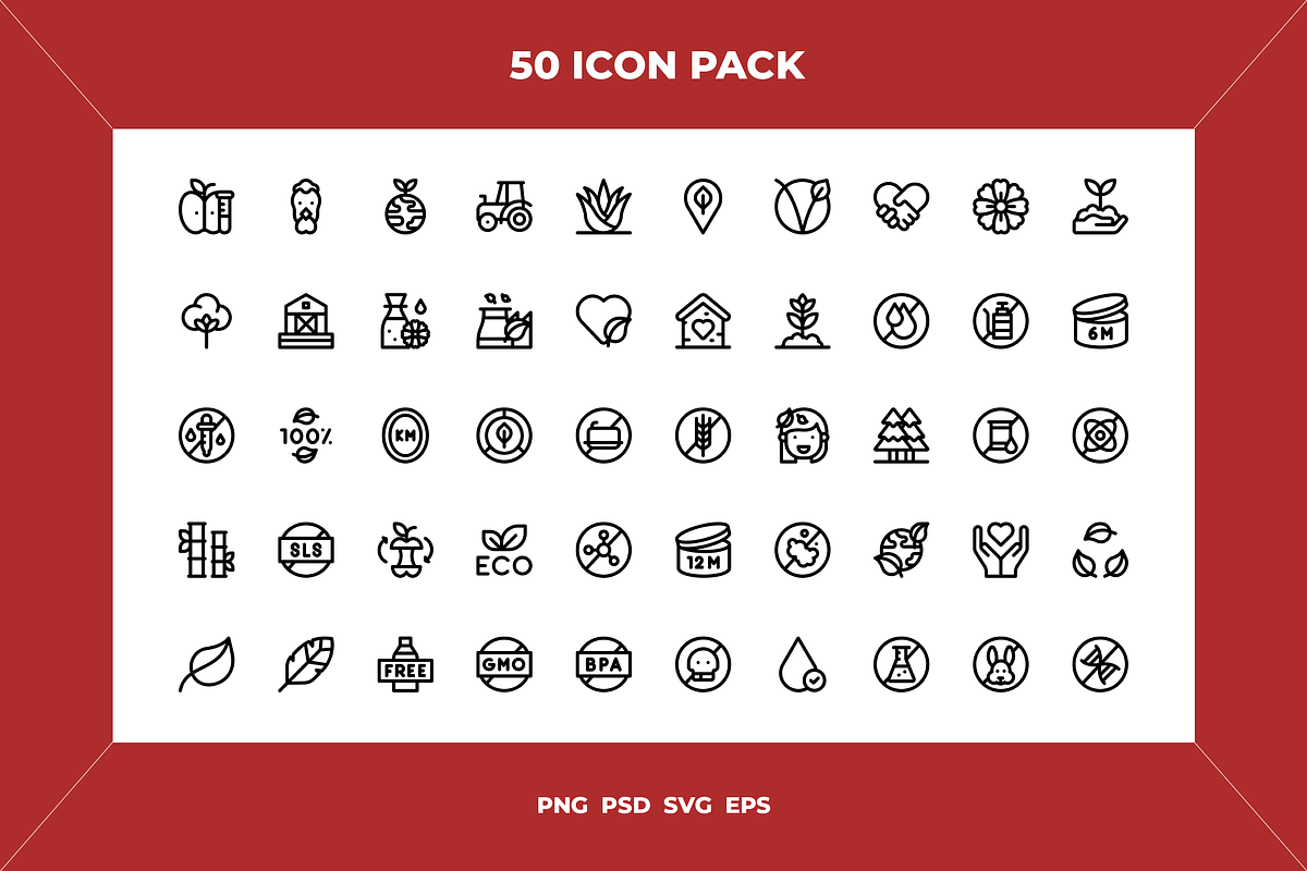 Eco friendly product icons, an Outline Icon by Wencory (Photo 1 of 2)