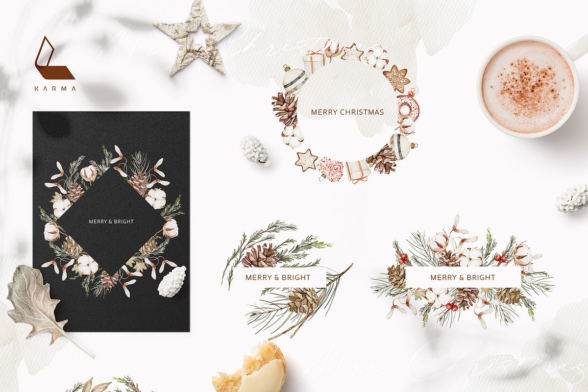 Merry & Bright Christmas Set, a Decorative Illustration by Karma (Photo 20 of 22)