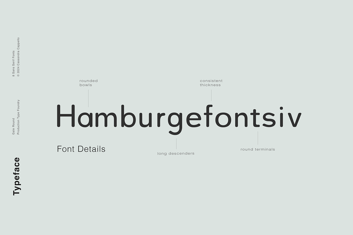 Gale Round - Geometric Sans Serif, a Sans Serif Font by Cassandra Cappello (Photo 4 of 7)