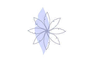 Simple abstract flower illustration, an Illustration by okskukuruza