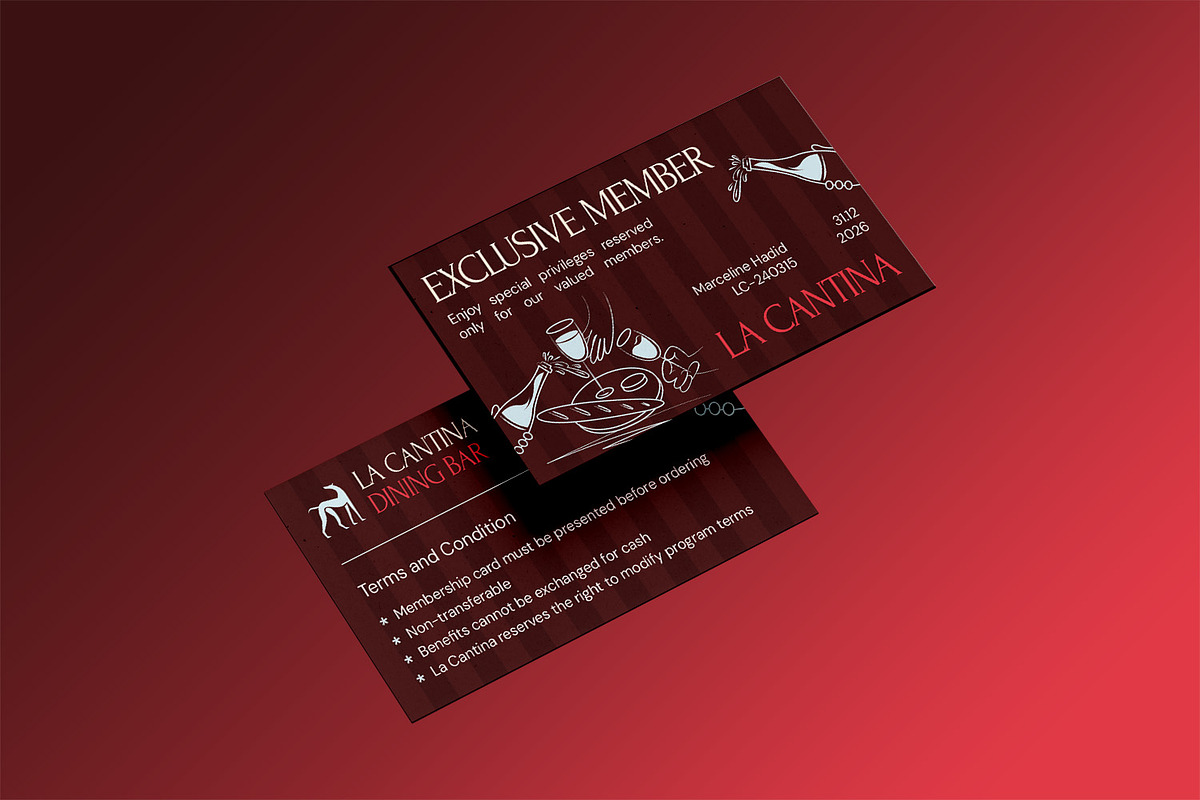 La Cantina - Membership Card, a Business Card Template by StreaksideStd (Photo 3 of 3)