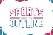 Sports Outline - Display Font, a Slab Serif Font by KiddoGlyphs Studio (Thumbnail 1 of 5)