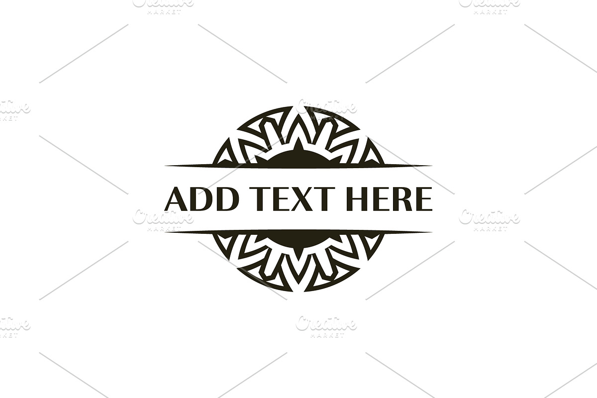 Ornamental Vintage Wave Circle frame, a Branding & Logo Template by Rasagama Studio