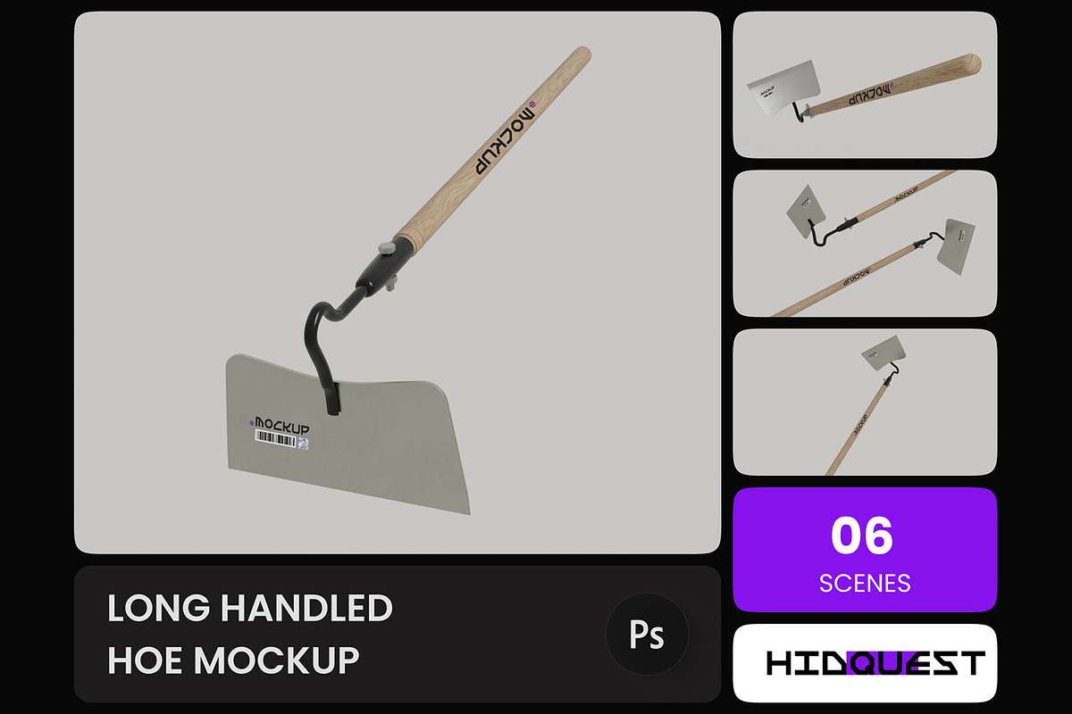 Long Handled Hoe Mockup, a Household Mockup by hiddemaru (Photo 1 of 4)