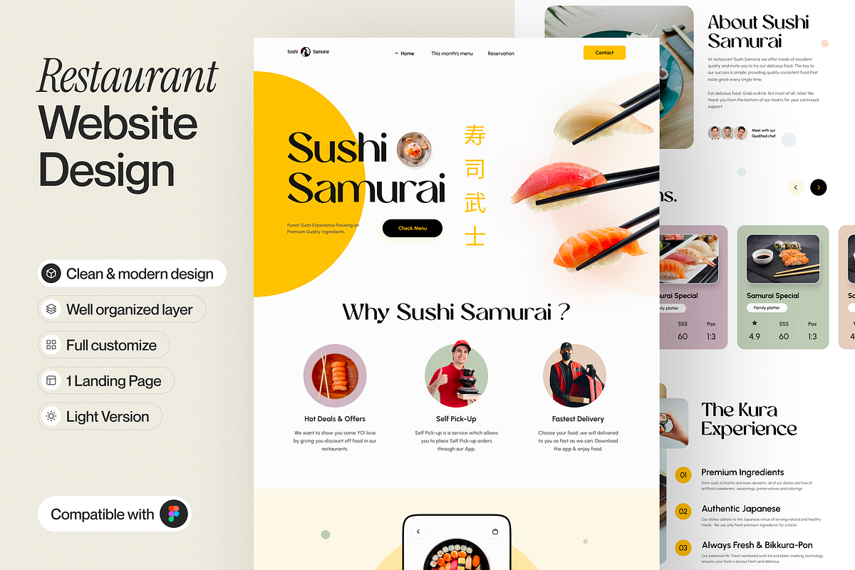 Restaurant Landing Page, a Templates & Theme by sajon.co