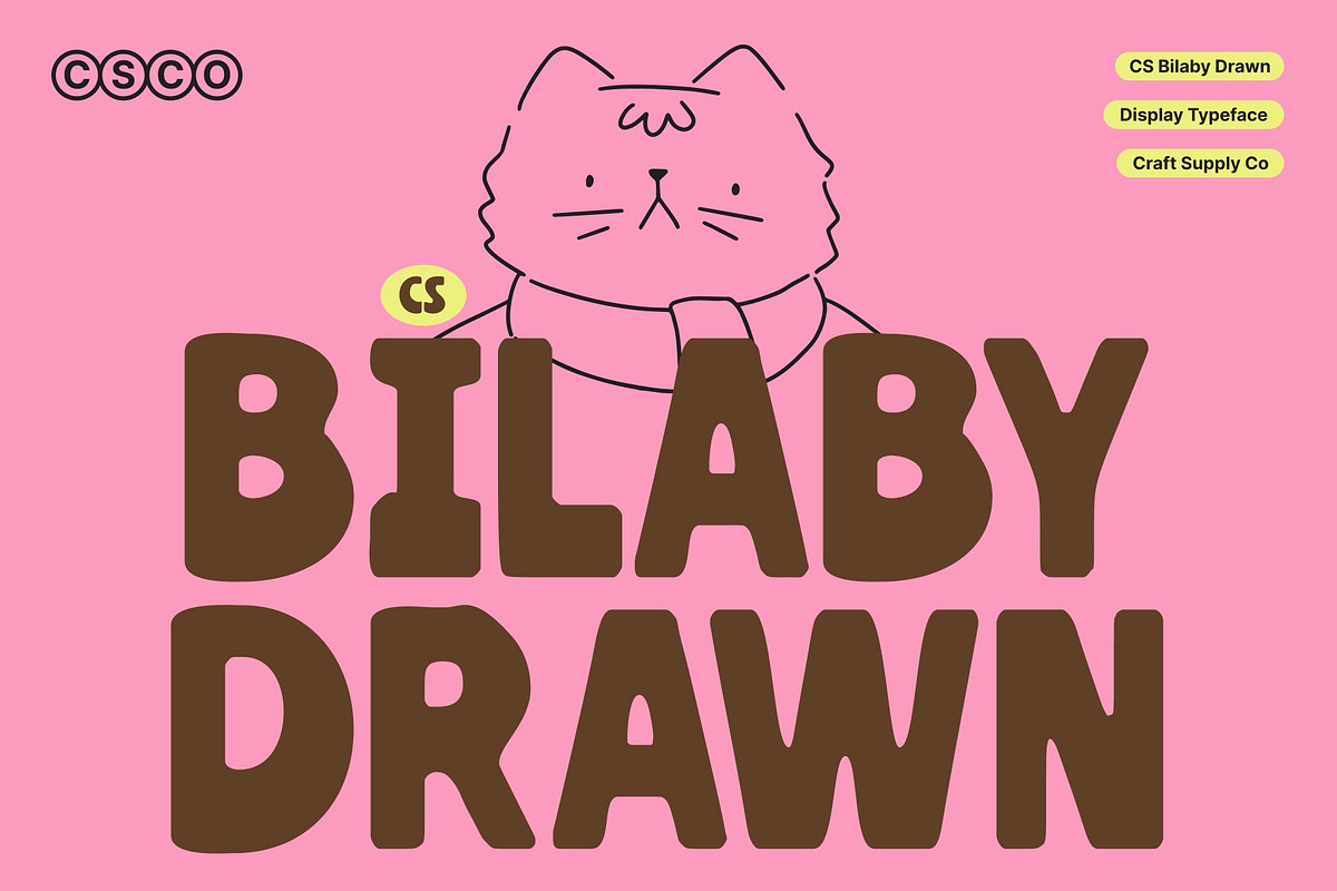 CS Bilaby Drawn, a Sans Serif Font by Craft Supply Co. (Photo 1 of 8)