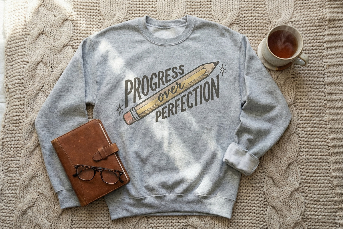 Progress Over Perfection PNG, an Illustration by SharpMarketplace (Photo 4 of 4)