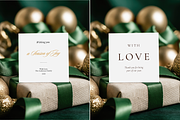5x5 Christmas Greeting Card Mockup, an Advertising Mockup by Serenefeeling (Thumbnail 2 of 6)