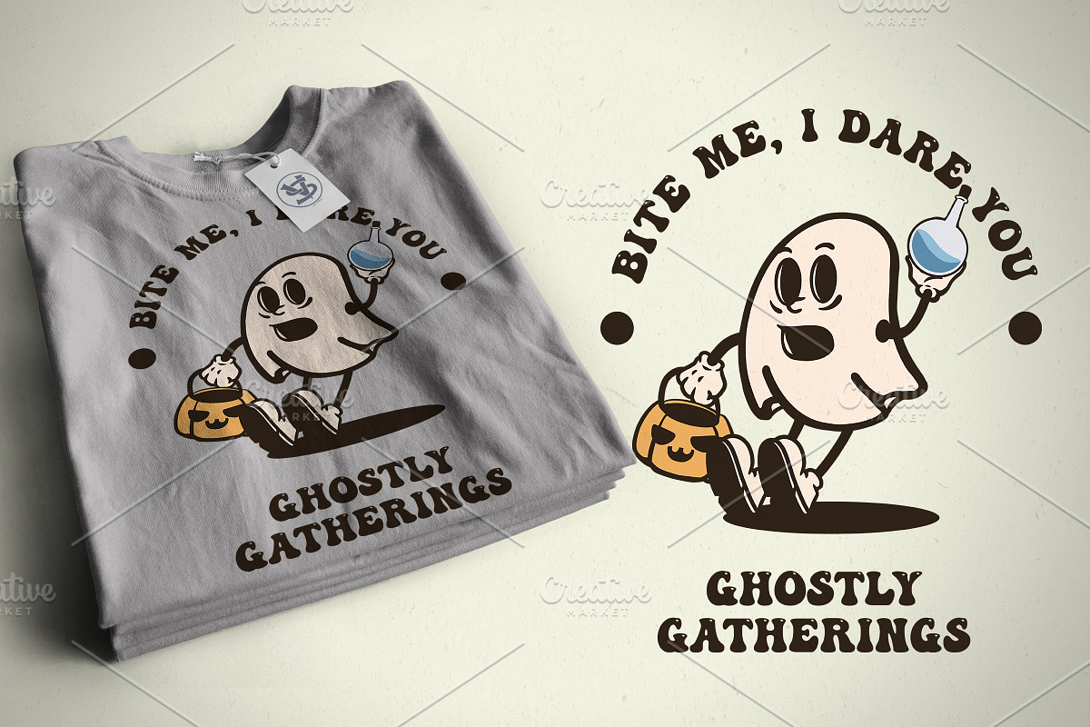 Halloween Hollow Vintage Cartoon, an Illustration by vectstudio (Photo 2 of 5)
