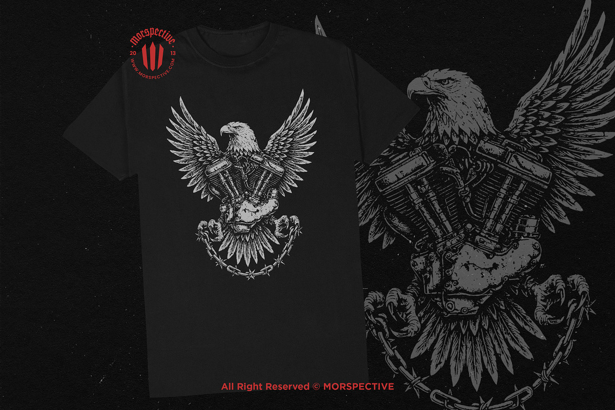 10 Bundle Dark Art Eagle Engine Bird, an Illustration by Morspective (Photo 2 of 7)