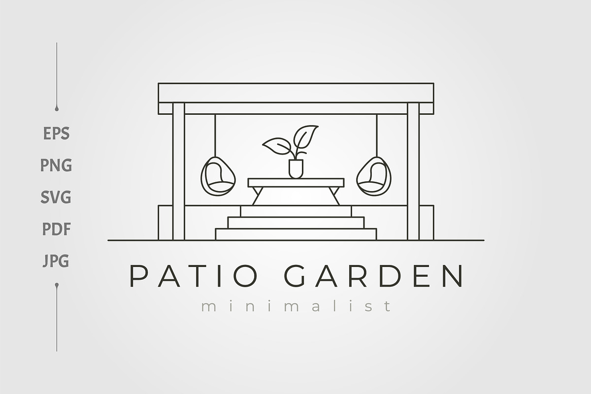 patio garden vector illustration, a Branding & Logo Template by lawoel