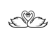 Swan Love Silhouette SVG Bundle, an Illustration by Designs_River (Thumbnail 19 of 31)