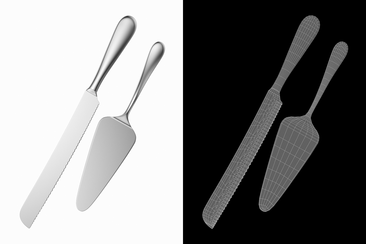 Cake Knife and Server Common Cutlery, an Object 3D Model by VK Studio (Photo 2 of 7)