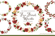 Christmas Floral Wreaths & Bunches, an Illustration by Amanda Ilkov (Thumbnail 1 of 4)