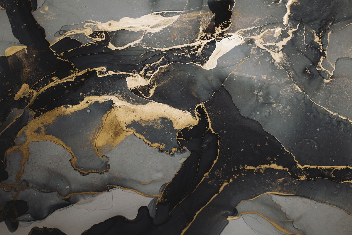 Black marble alcohol ink textures, a Texture Graphic by Anntuan (Photo 8 of 10)