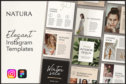 NATURA - Elegant Instagram Templates, a Social Media Template by Pixel Kitchen