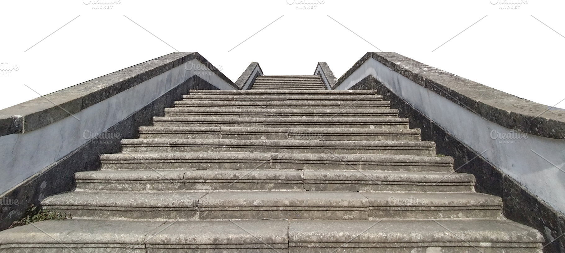 Vintage style stairway isolated photo, an Architecture Photo by DanFLCreativo