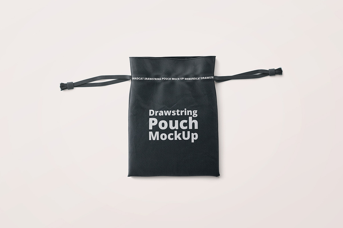 Drawstring Pouch Mock-Up, a Packaging Mockup by WebAndCat (Photo 2 of 7)