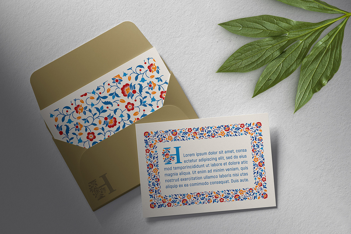 Floral Alphabet, Frames, Decors Set, a Decorative Illustration by Vector beauty (Photo 9 of 13)