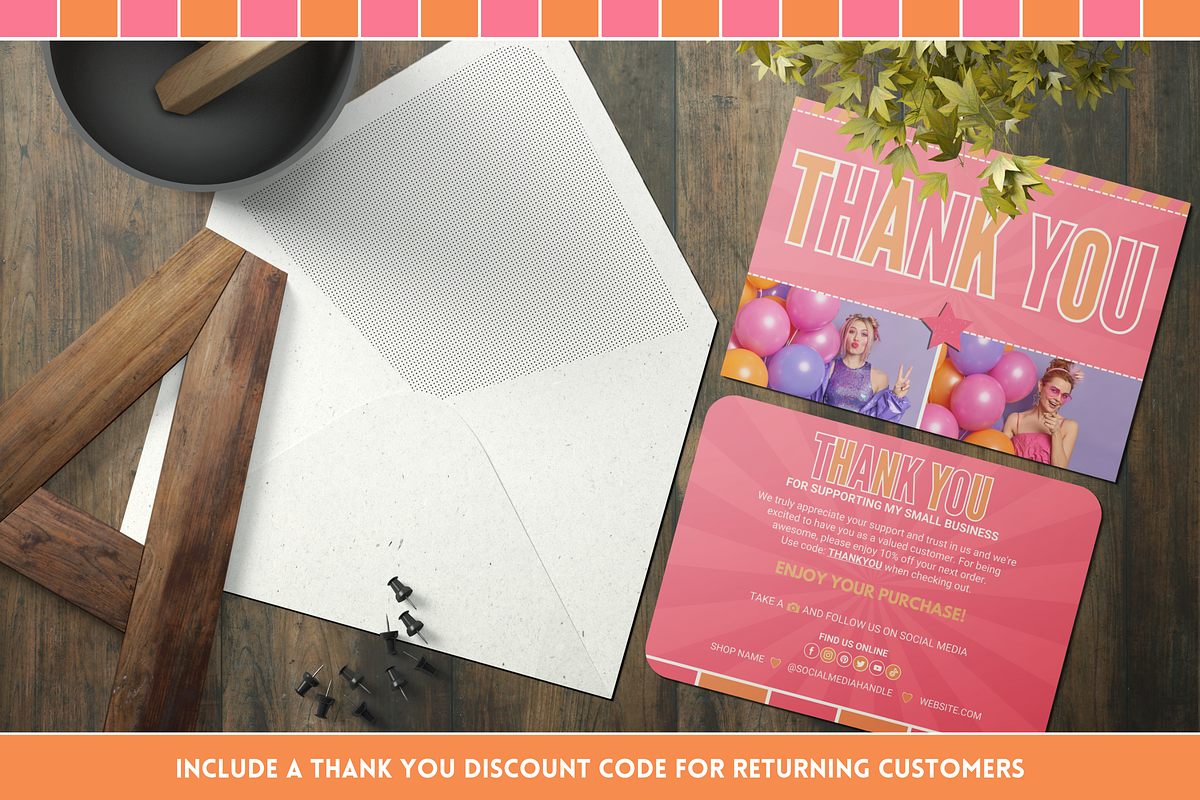 Fun Thank You Card, a Business Card Template by SunshineStudioBoutique (Photo 6 of 10)