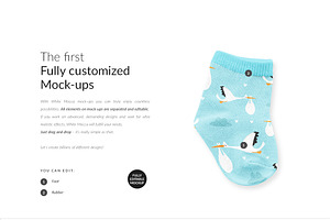 Baby Socks Mock-ups Set & Generator