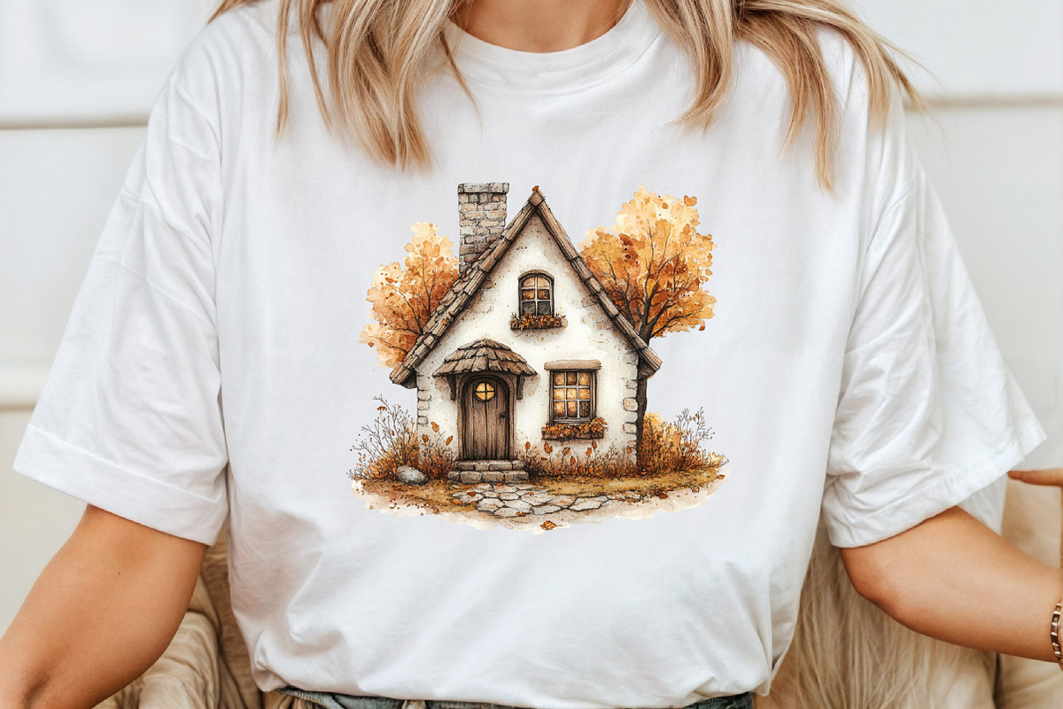 Autumn Clipart Cozy Cottage, an Illustration by Pixels.Craft (Photo 4 of 6)