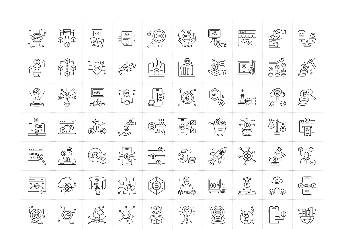 Linear NFT Icons, an Outline Icon by Prosymbols (Photo 5 of 7)