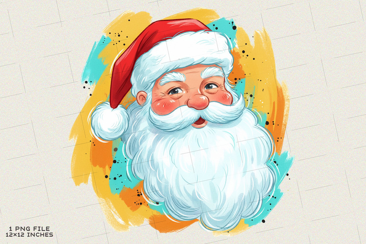 Preppy Brushstroke Christmas Santa, an Illustration by SinaCreation (Photo 1 of 7)