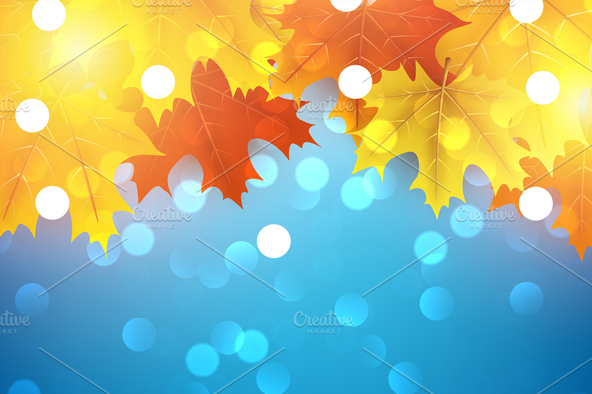 Autumn set with maple leaves, a Decorative Illustration by Vjom (Photo 3 of 3)