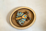 Wall decor Moth in frame laser cut, an Object Illustration by Bubert Art (Thumbnail 2 of 5)