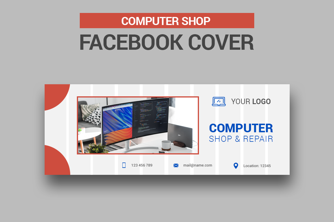 Computer Shop Facebook Cover, a Social Media Template by UNIK Agency