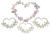 Lavender Flower Heart Clipart, an Illustration by Amanda Ilkov (Thumbnail 3 of 5)