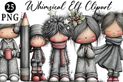 Whimsical Elf Clipart, an Illustration by Daily.Designs (Thumbnail 1 of 5)