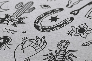 Americana Tattoo Flash Clip Art