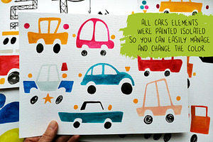 Gouache Cars