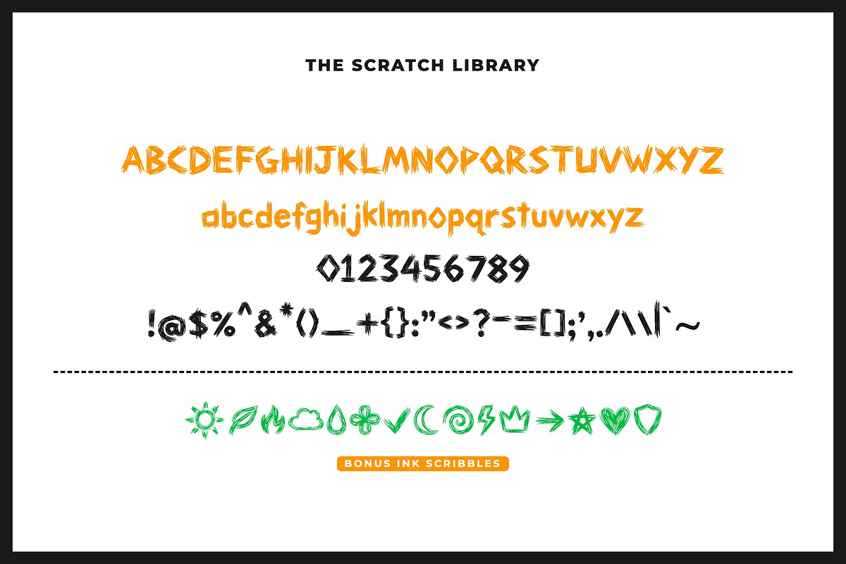 Memo Scratch Decorative Font, a Handwritten Font by Graphic Spirit (Photo 2 of 8)