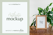 Wood Frame Mockup 3x2 Portrait#B, a Print Template by Julia Jane Creative (Thumbnail 1 of 5)