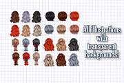 Hairstyles clipart PNG transparent, an Illustration by Illustrator Space (Thumbnail 10 of 10)