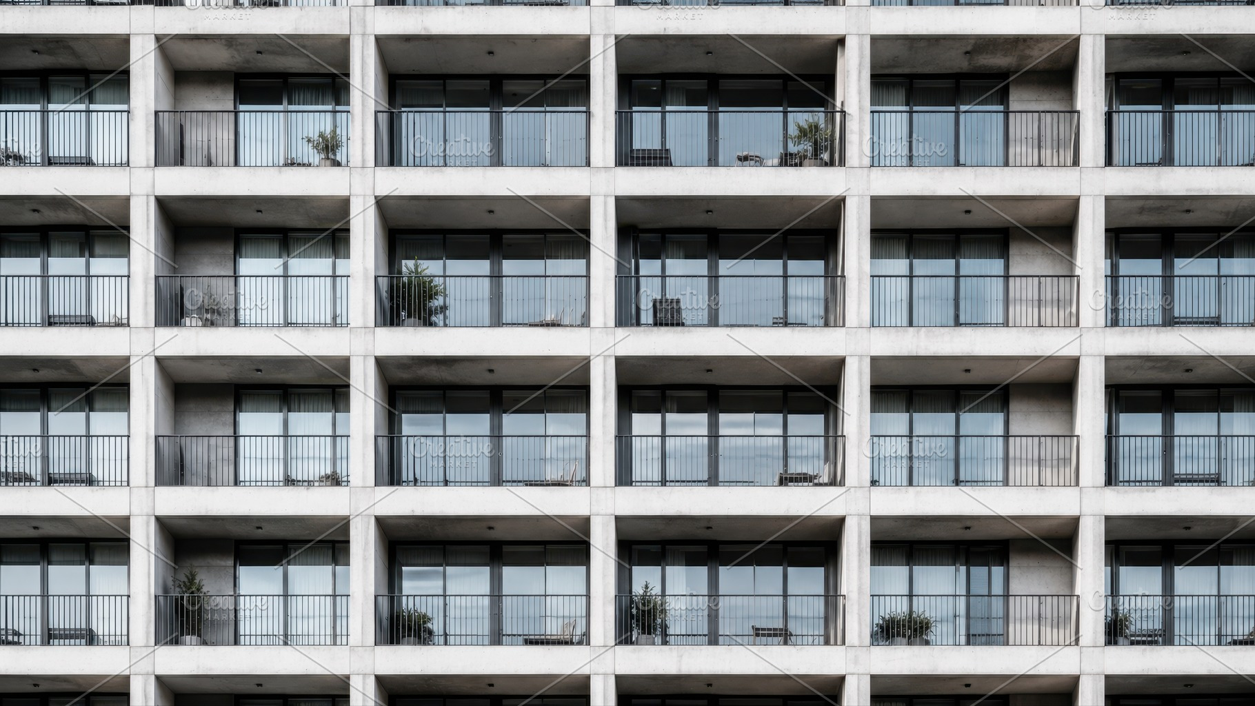 Modern building with balconies, a Photo by Beautiful things