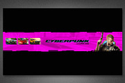 Cyberpunk YouTube Channel Art, a Social Media Template by loswl (Thumbnail 3 of 8)