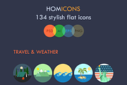 HOMICONS - 134 flat icons [-50%SALE], an Icon by Pixlsby.me (Thumbnail 2 of 2)