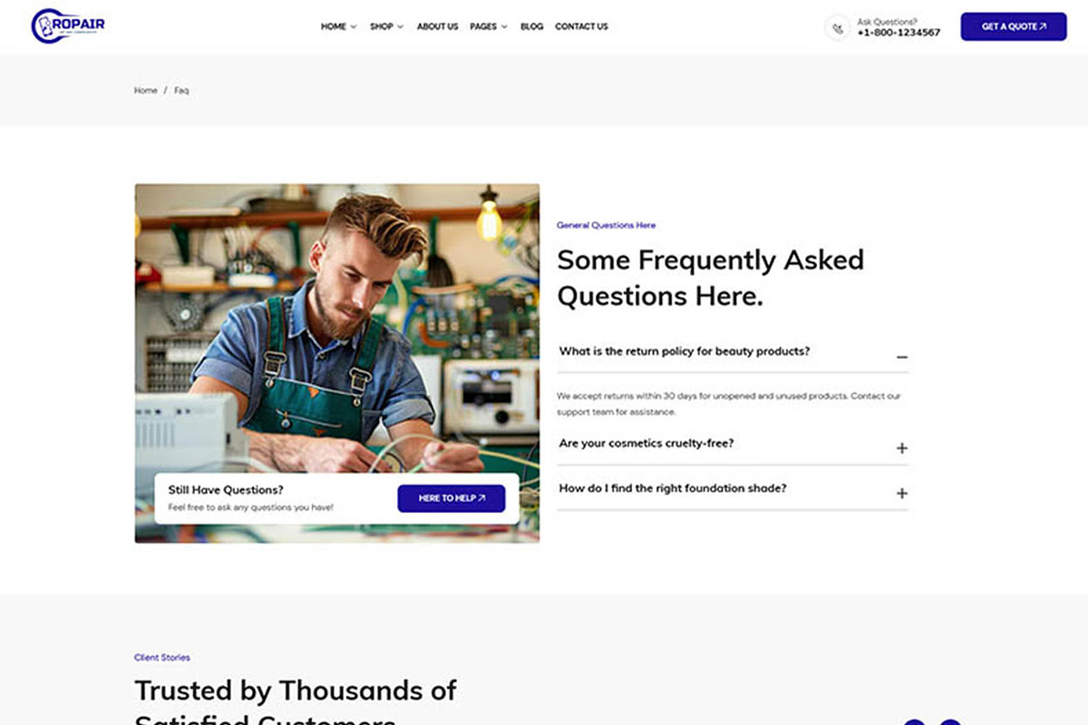 Repair Services Shopify Theme OS 2.0 preview 6