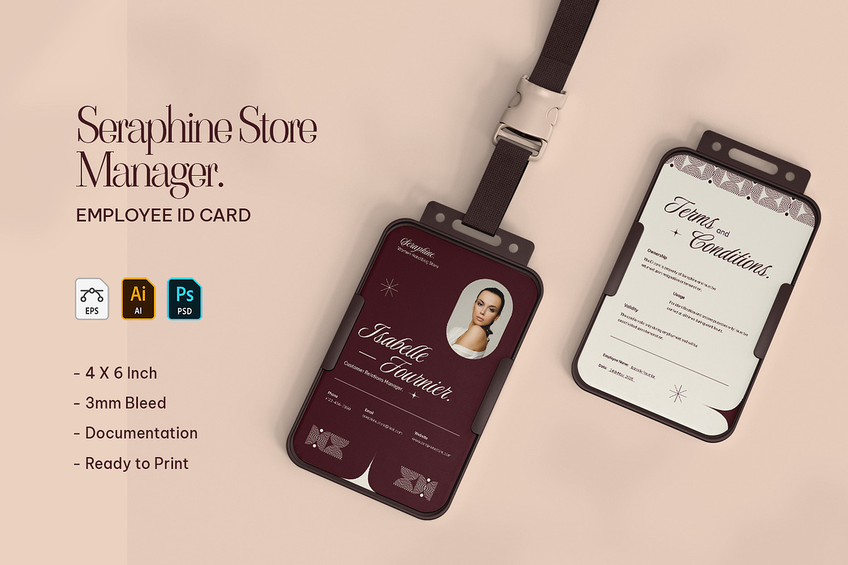 Seraphine Manager Store - ID Card, a Card Template by VUNIRA (Photo 1 of 3)